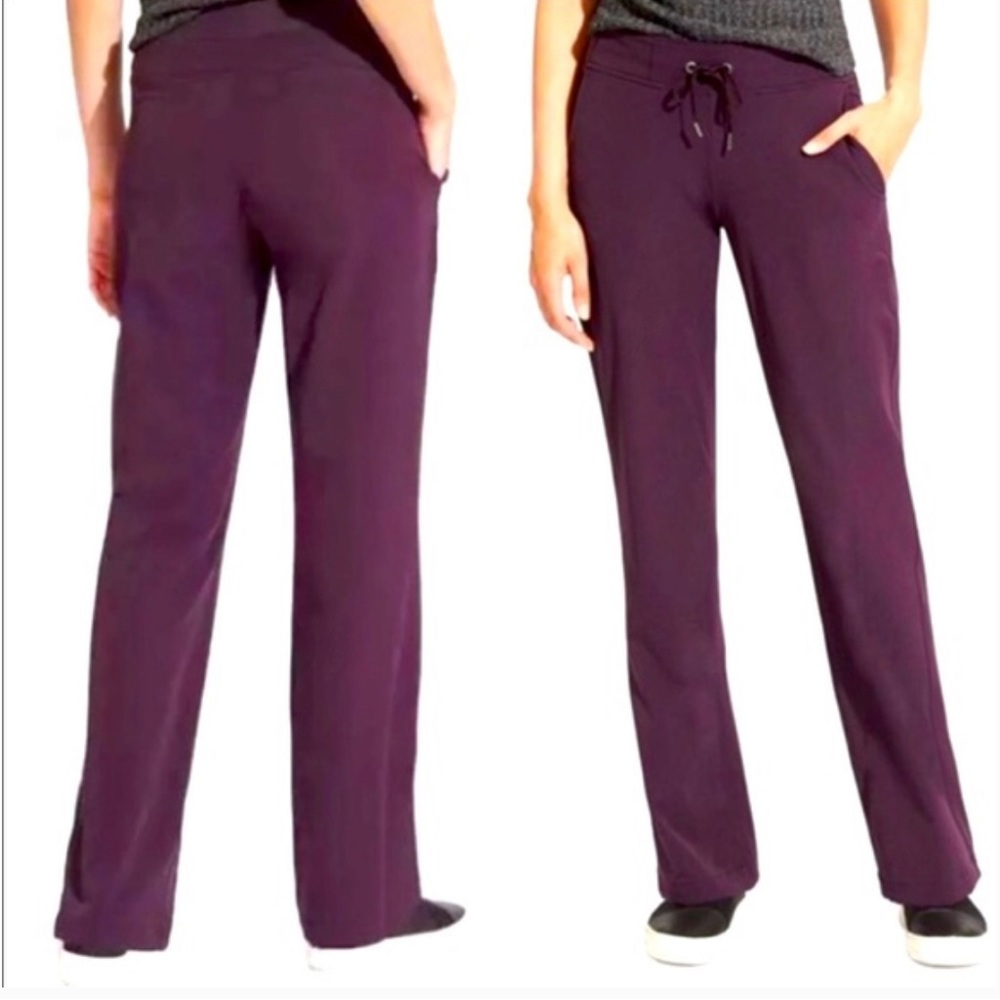 Athleta Purple Midtown Trouser Travel Sweat-Wicking Casual Pants size 8 EUC